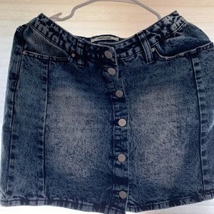 Button down jean skirt